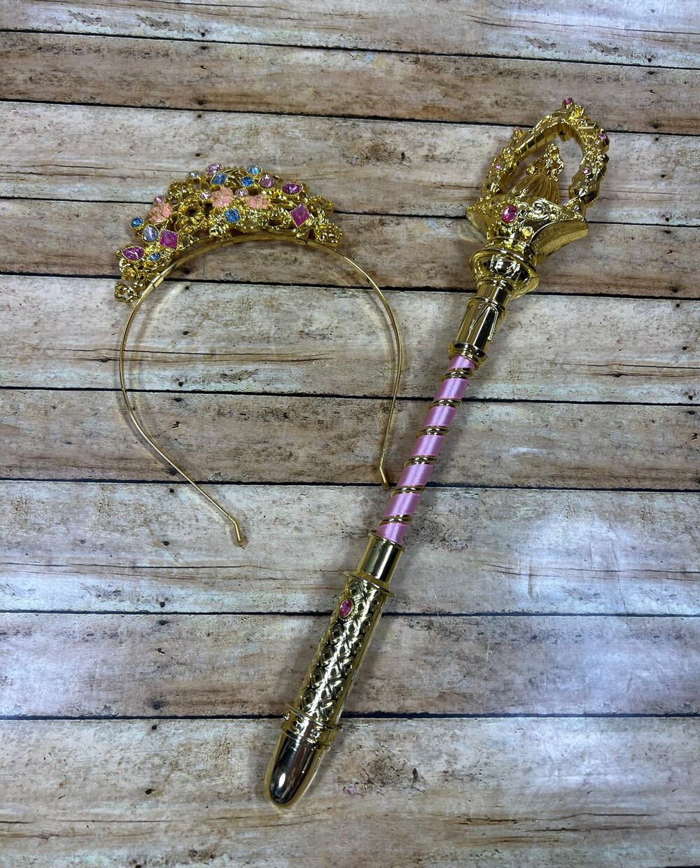 Disney Store Princess Aurora Light Up Wand and Tiara Headband
